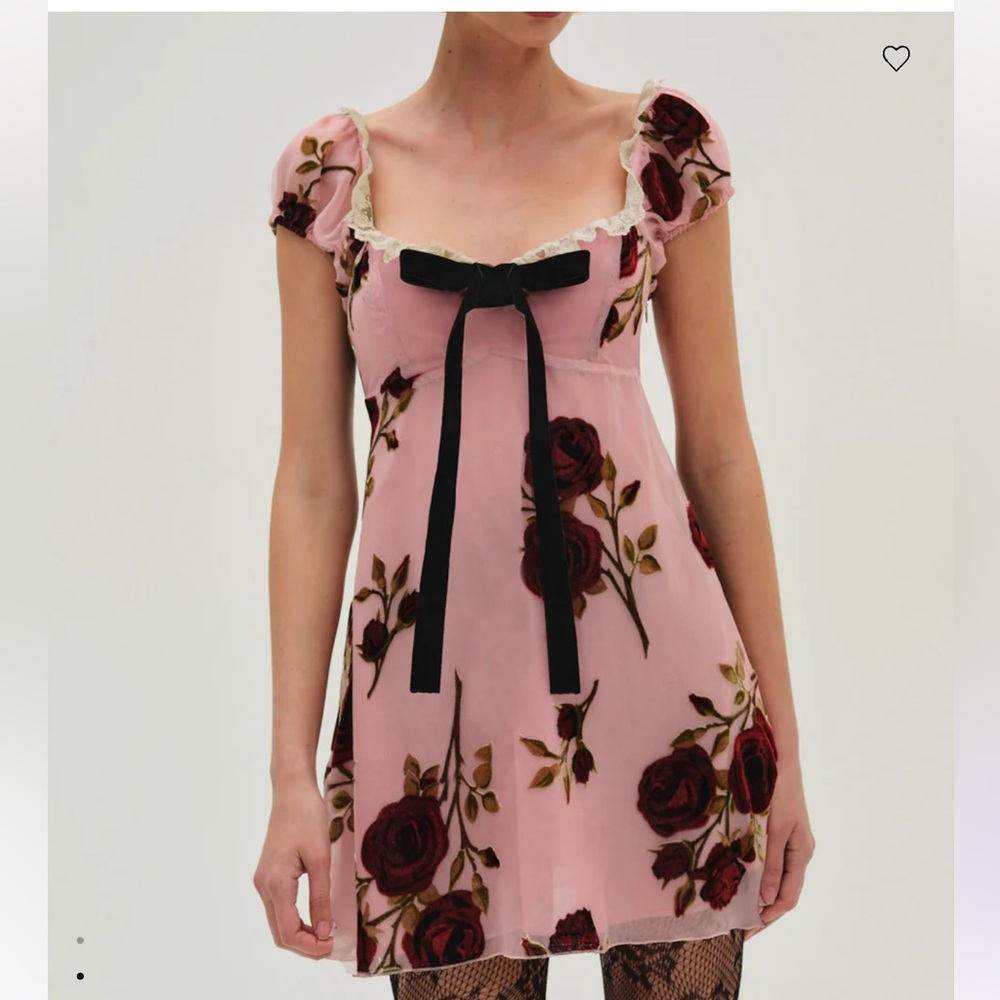 For Love And Lemons Pink Floral Mini Dress